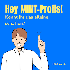 Hey MINT-Profis, könnt Ihr das alleine schaffen?